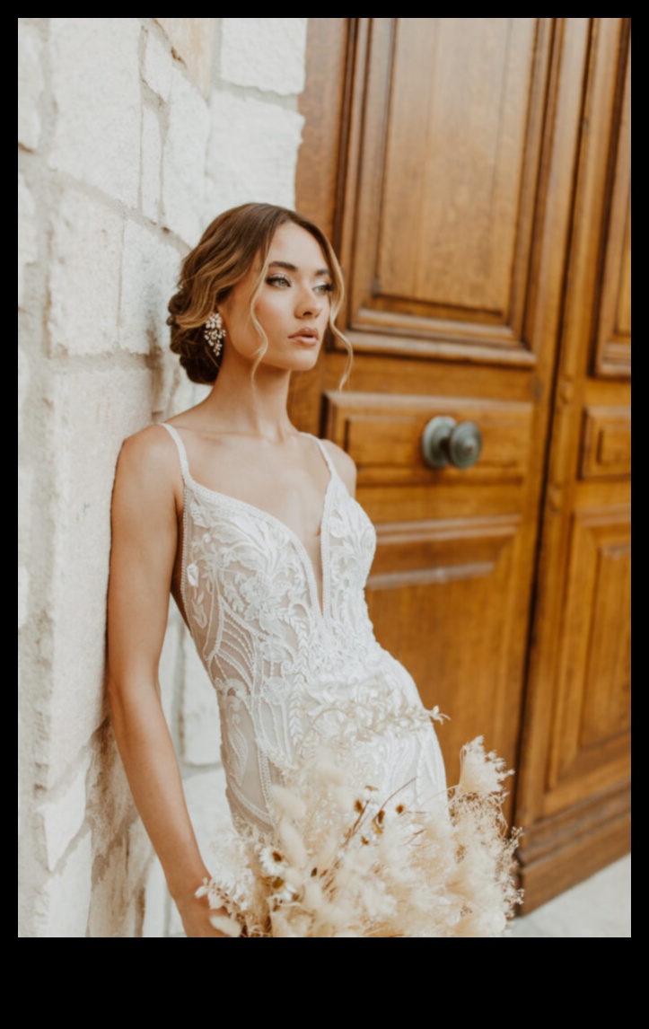 Apzeltīts Glam: Vintage līgavas kleita Elegance